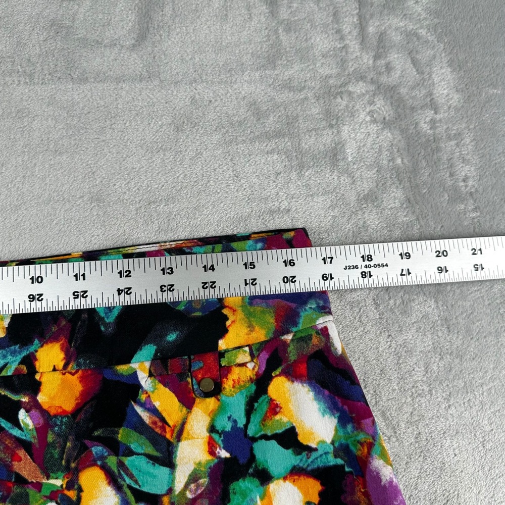 Attyre New York Floral Skort Women 10 Multicolor Abstract Art To Wear Dopamine - Picture 5 of 6